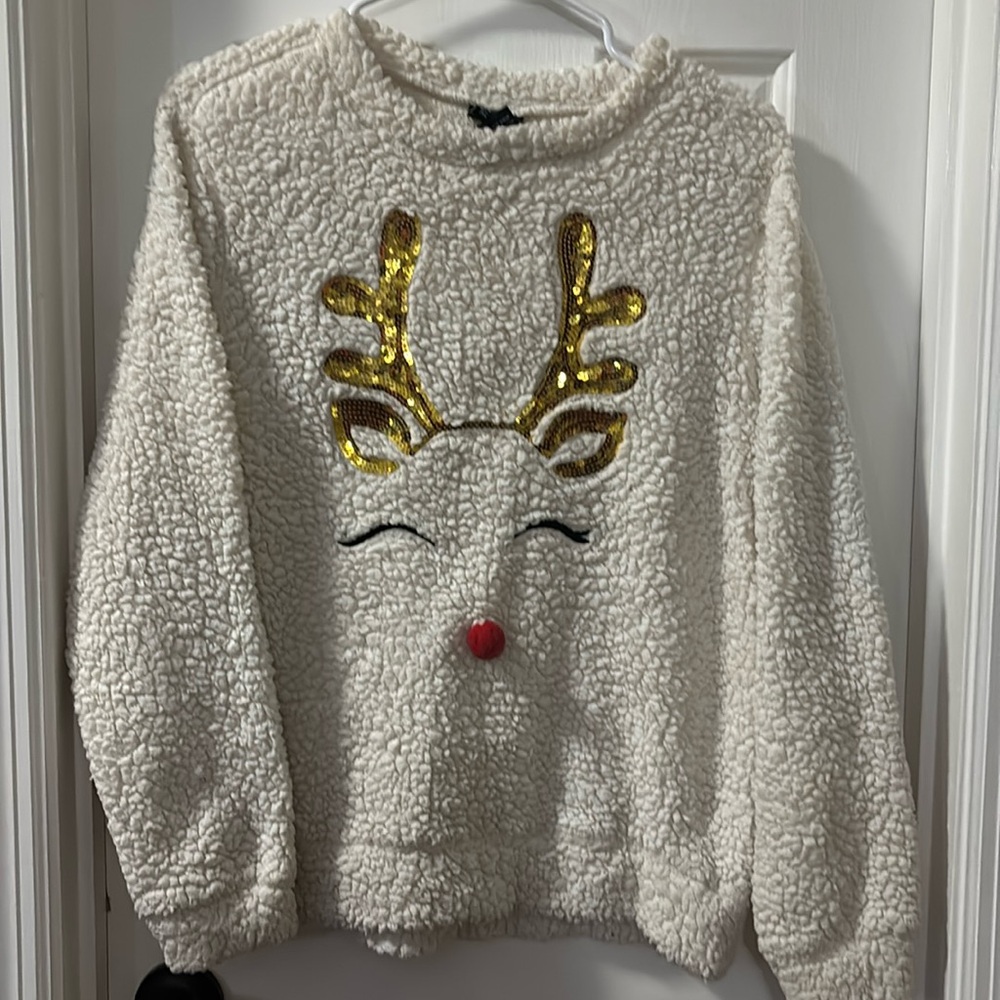 Ladies size medium ivory Christmas sweater